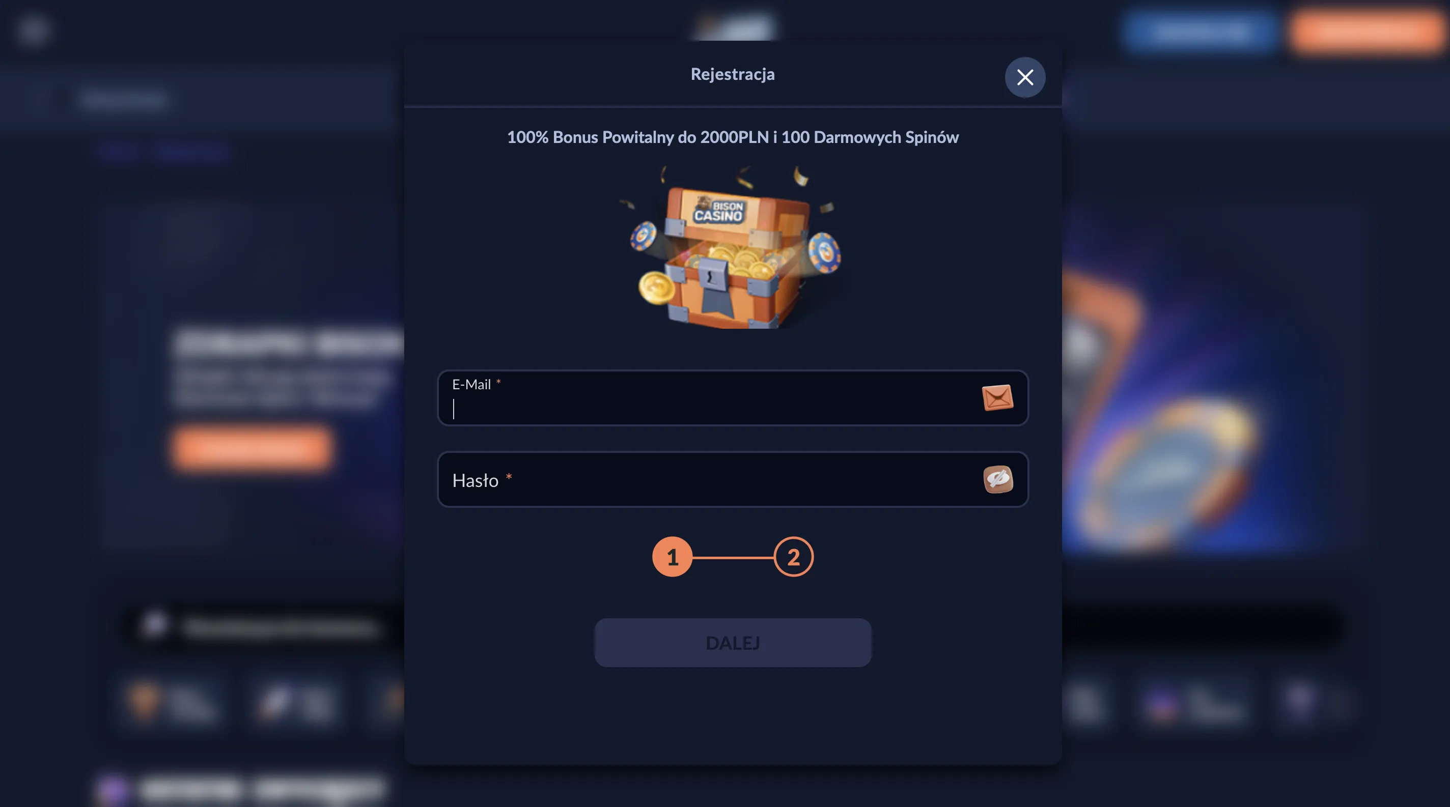 Rejestracja i logowanie w Bison Casino — formularz krok po kroku